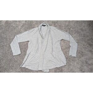 Theory Cardigan Womens Large Sweater Long Sleeve Lightweight Gray‎ Open Front